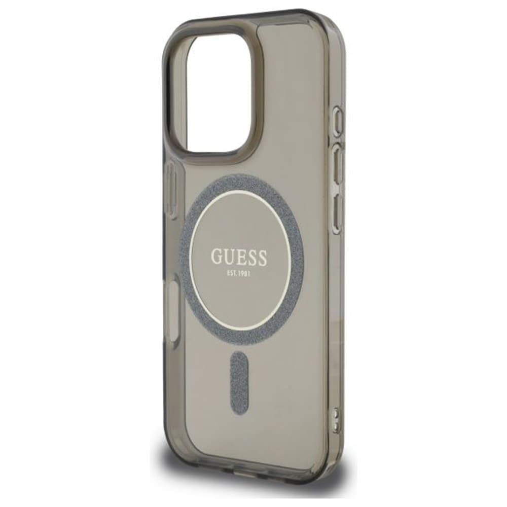Guess IML Glitter Circle MagSafe GUHMP16LHFGEREK iPhone 16 Pro černá - náhled 5