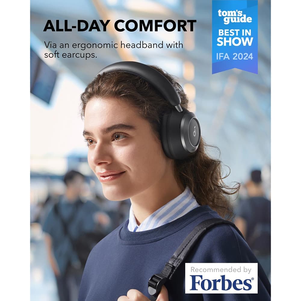 Anker bezdrátová sluchátka SoundCore Space One Pro černá - náhled 5