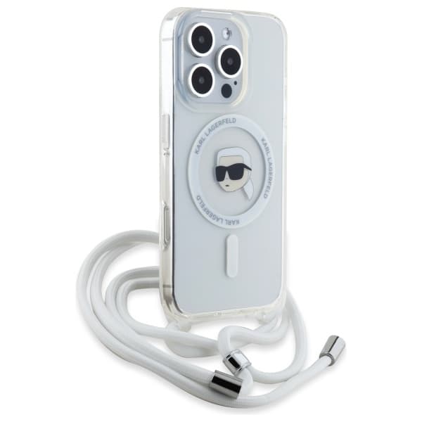 Karl Lagerfeld IML Crossbody MagSafe iPhone 16 Pro průhledný Karl Head - náhled 5