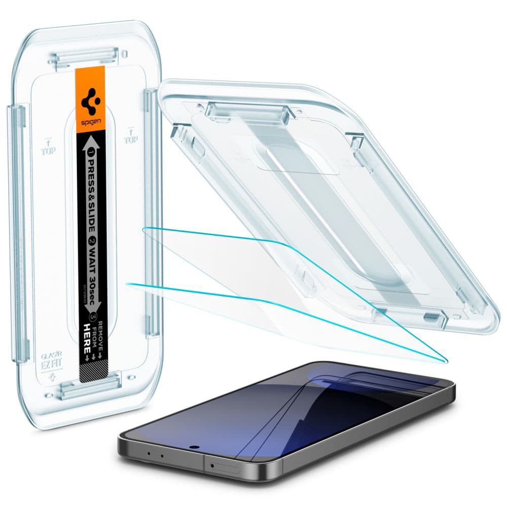 Spigen Glas.tR EZ-FIT (2 balení) Samsung Galaxy S24 FE / A56 5G průhledný - náhled 5