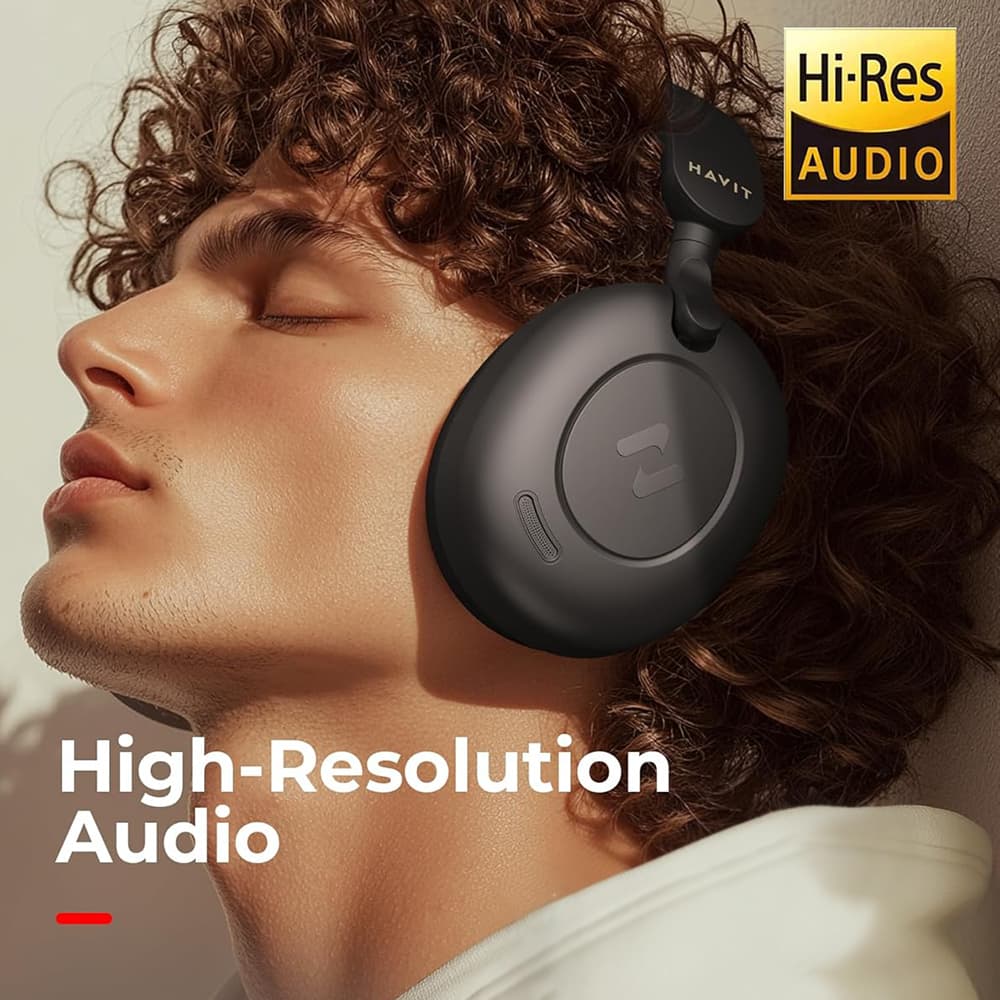 Havit H655BT Bezdrátová sluchátka na uši Bluetooth 5.3 černá - náhled 5