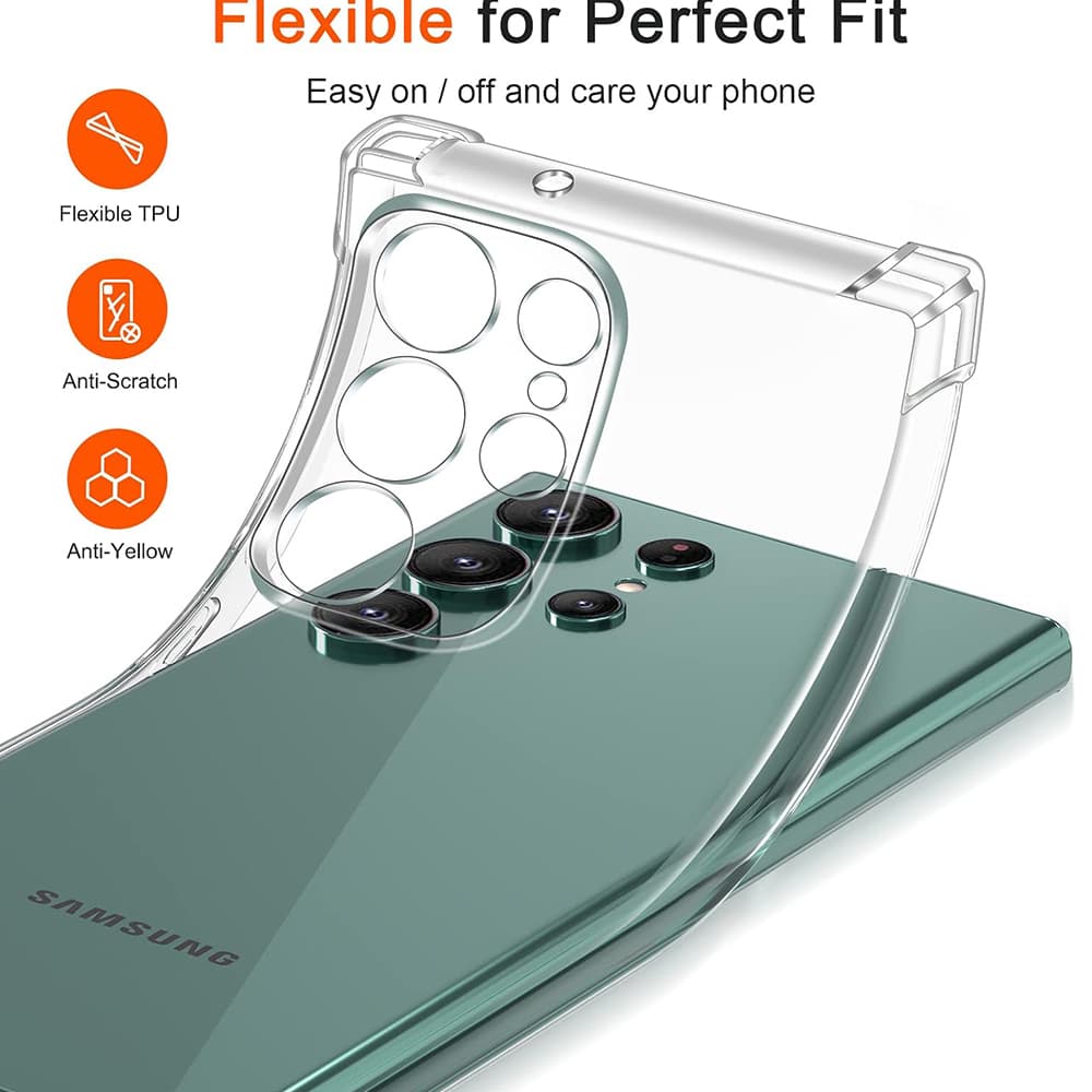 Techsuit nárazuvzdorný průhledný silikon Samsung Galaxy S25 Ultra průhledný - náhled 5