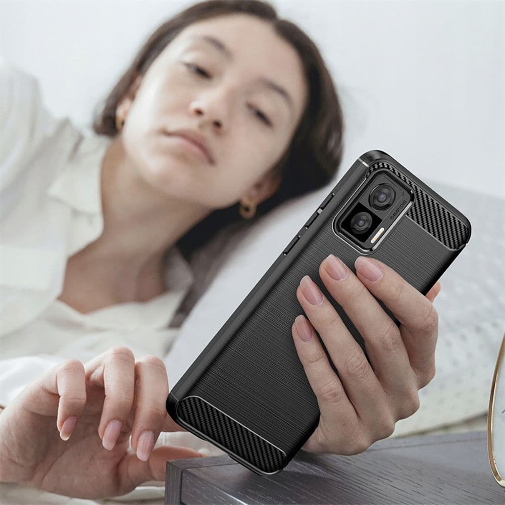 Techsuit Karbon Silikon Motorola Edge 30 Neo Černý - náhled 5