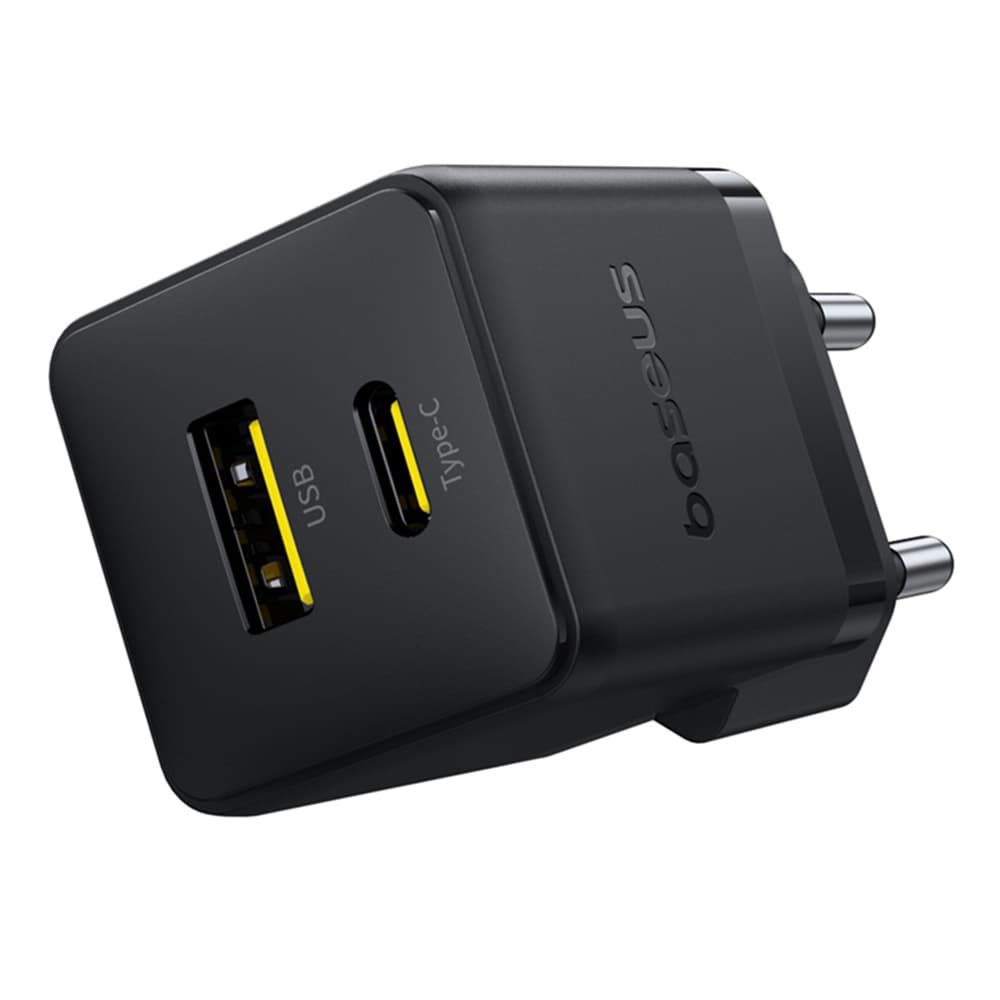 Nabíječka na zeď Baseus Palm 2v1 USB Type-C 30W černá Cluster - náhled 5