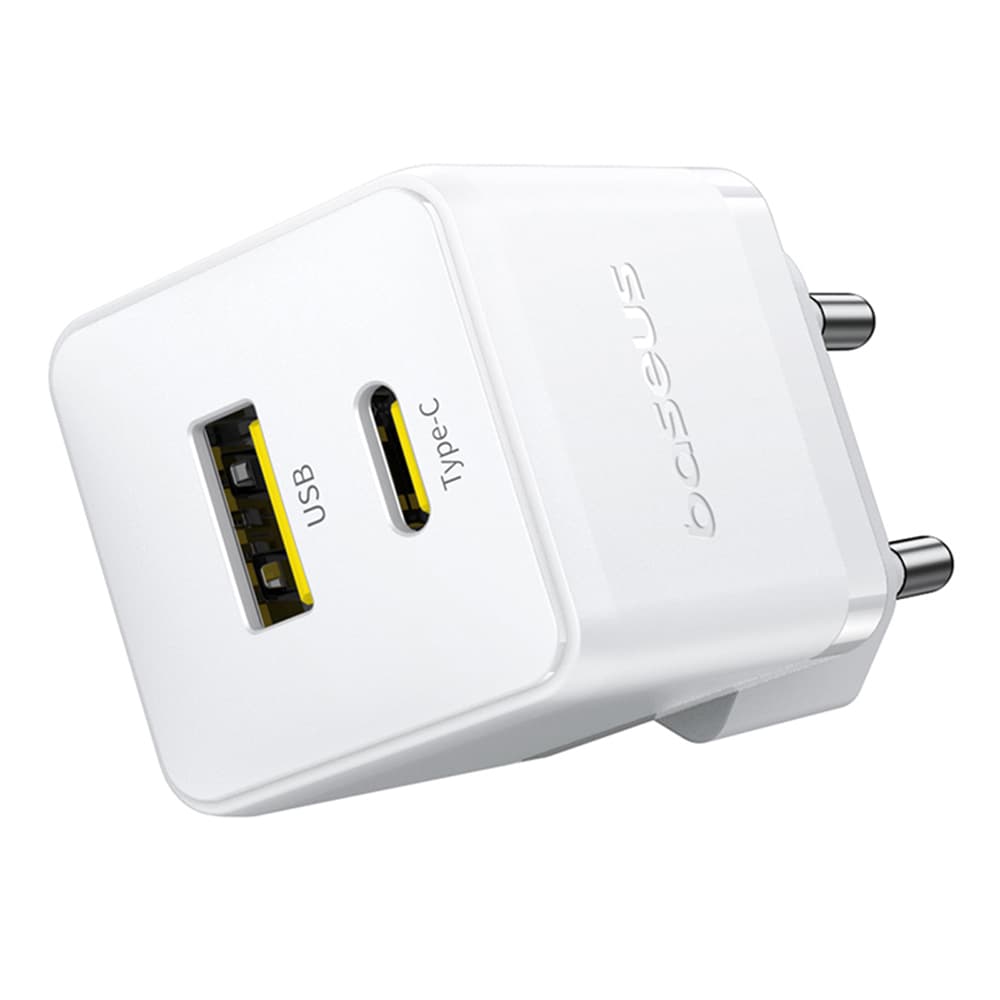Baseus Wall Charger Palm 30W Rychlonabíječka 2v1 USB Type-C Měsíční bílá - náhled 5