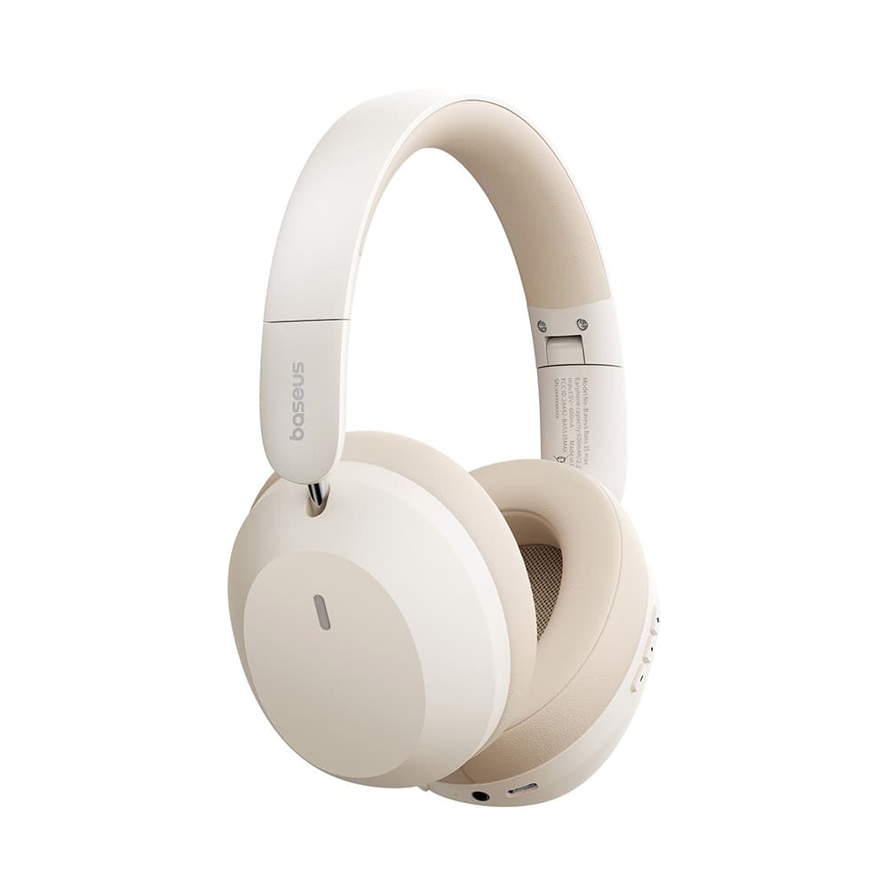 Baseus Wireless Headphones Bass 35 Max na uši Bluetooth 5.3 skládací bílá - náhled 5