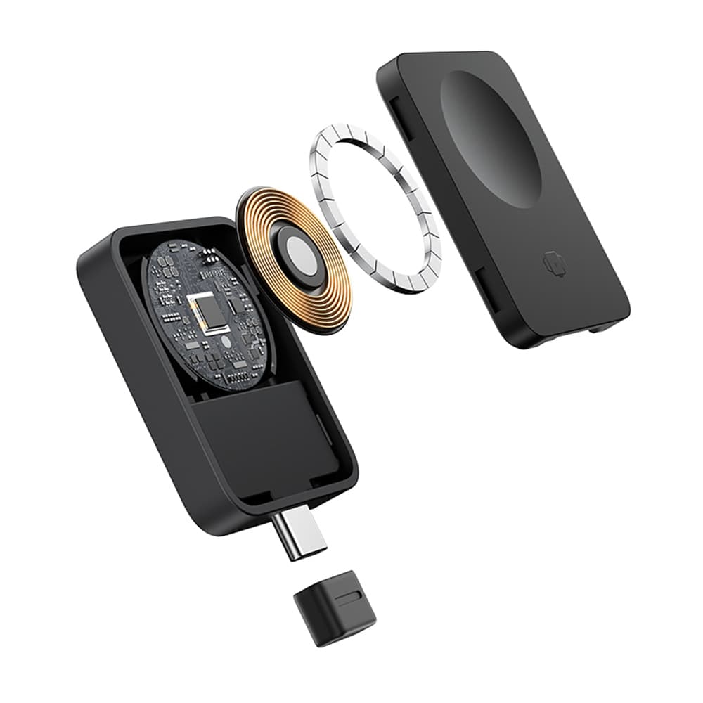 Baseus - magnetická bezdrátová nabíječka MagPro (P10264106123-00) - pro Apple Watch, USB-C, 2.5W - Cosmic Black - náhled 5