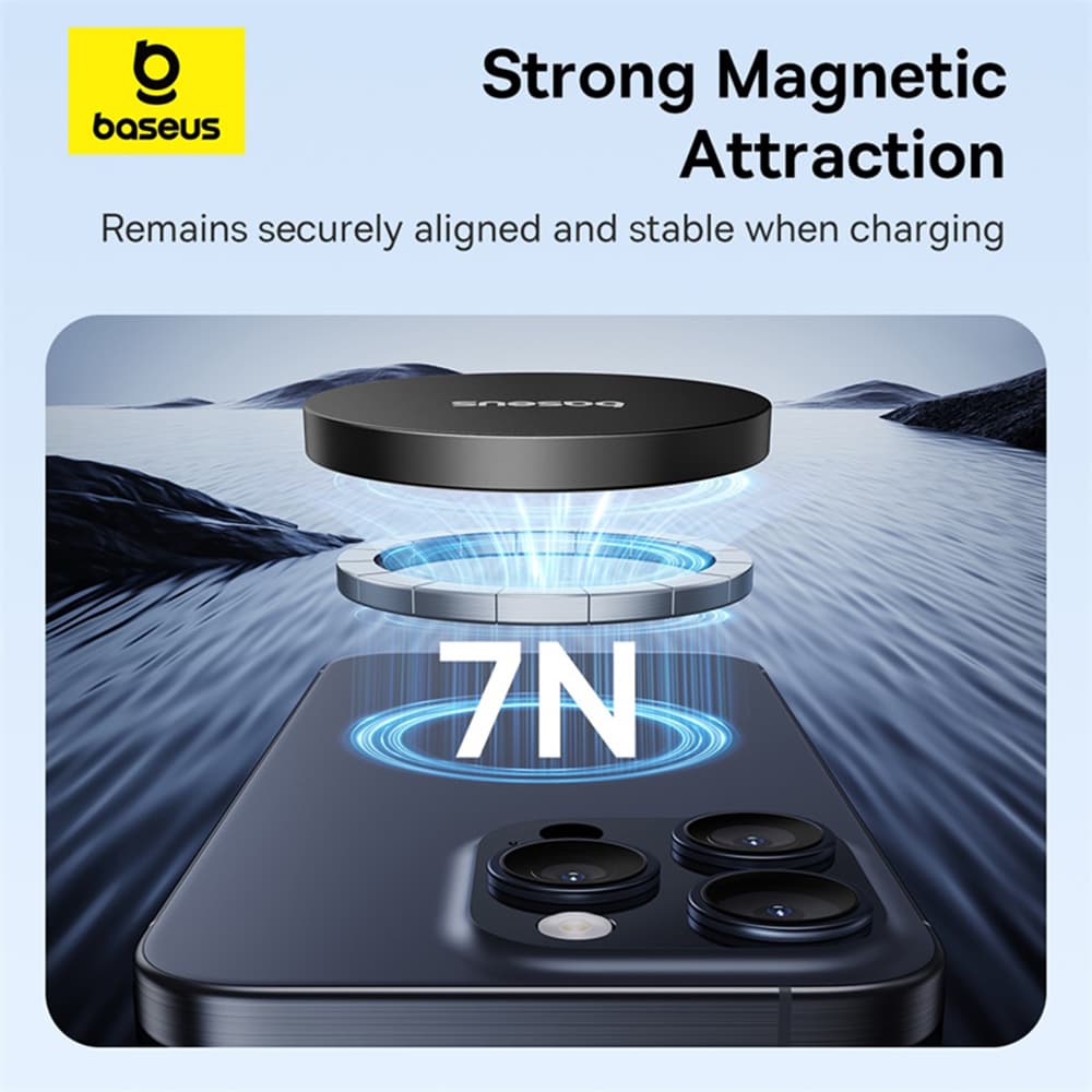 Baseus Magnetic Wireless Charger Simple Mini4 Air 15W černá - náhled 5