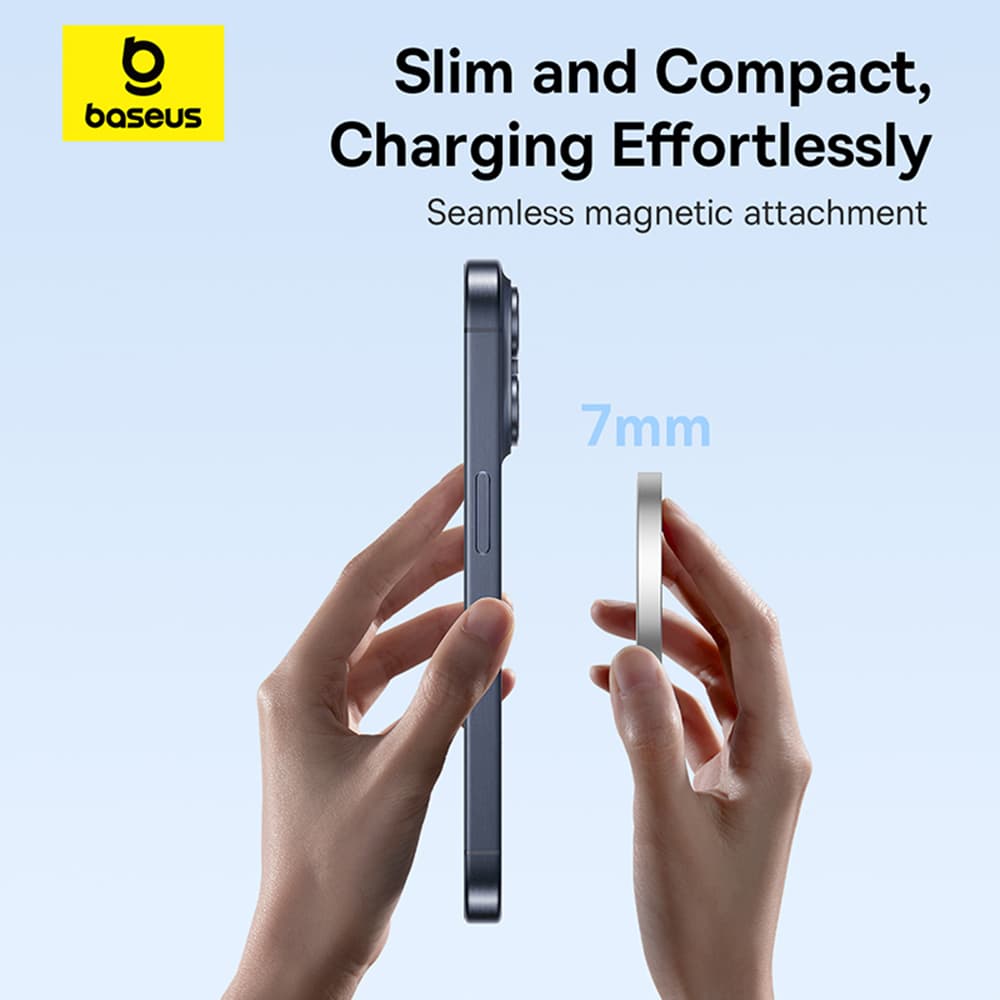 Baseus Magnetic Wireless Charger Simple Mini4 Air 15W mrazivě stříbrná - náhled 5