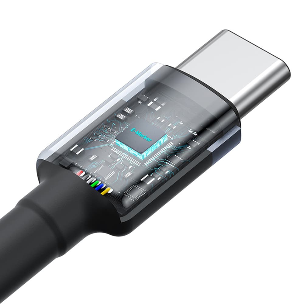 Baseus Data Cable Cafule Type-C na Type-C Rychlé nabíjení 100W 5A 1m černá/červená černá/šedá - náhled 5