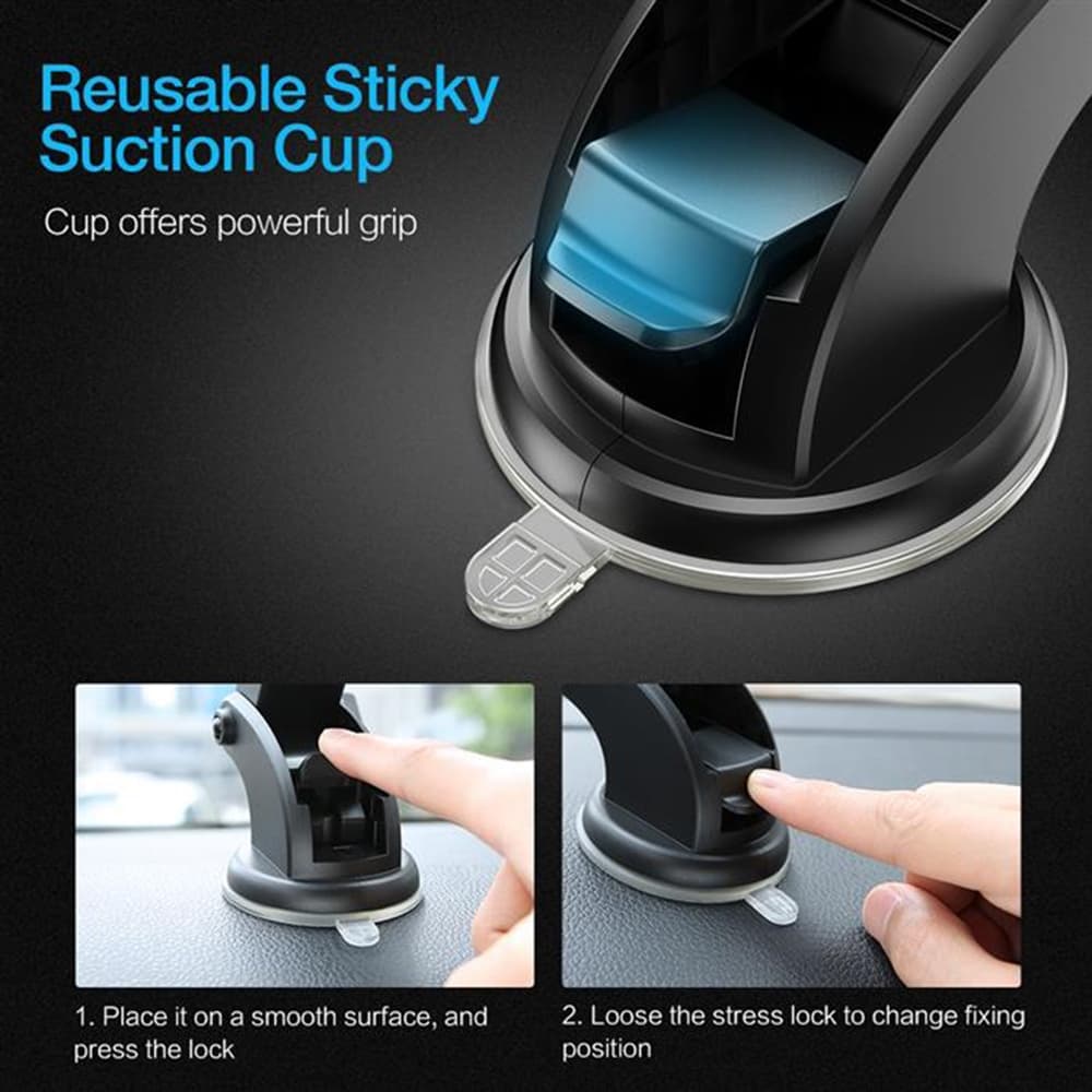 Techsuit Držák do auta bezdrátové nabíjení CAPD032 10W Černý - náhled 5