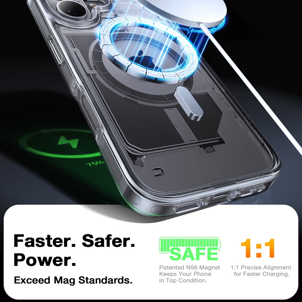 Torras Diamond MagSafe Series iPhone 16 Plus průhledný obal - náhled 5