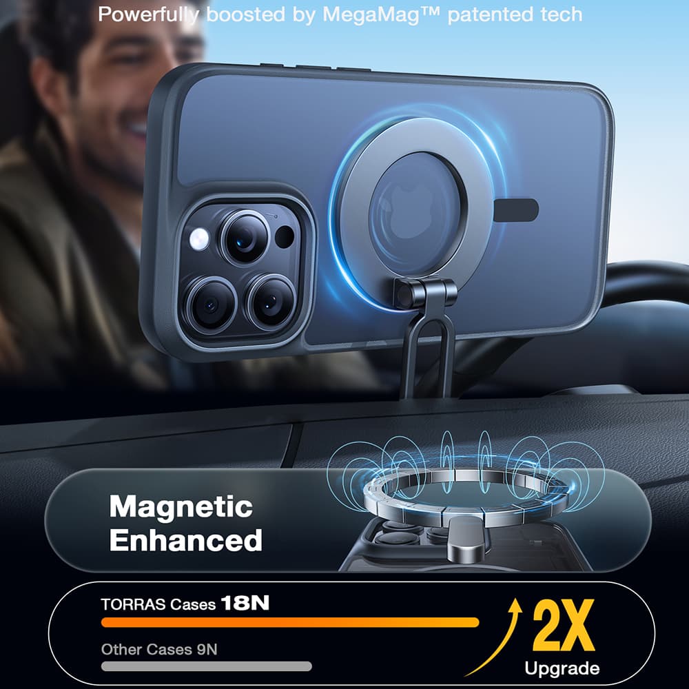 Torras Guardian Magnetic Series pro iPhone 16 Pro černý - náhled 5