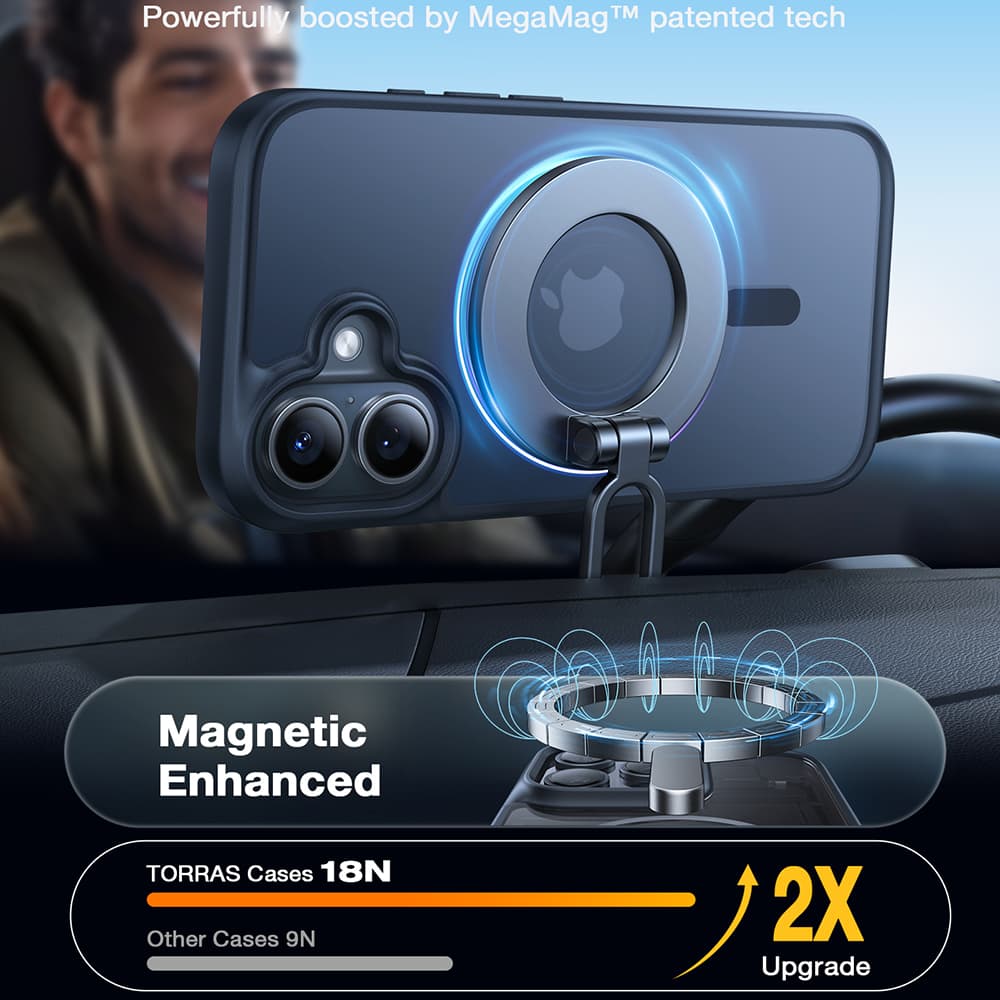 Torras Guardian Magnetic Series pro iPhone 16 černý - náhled 5