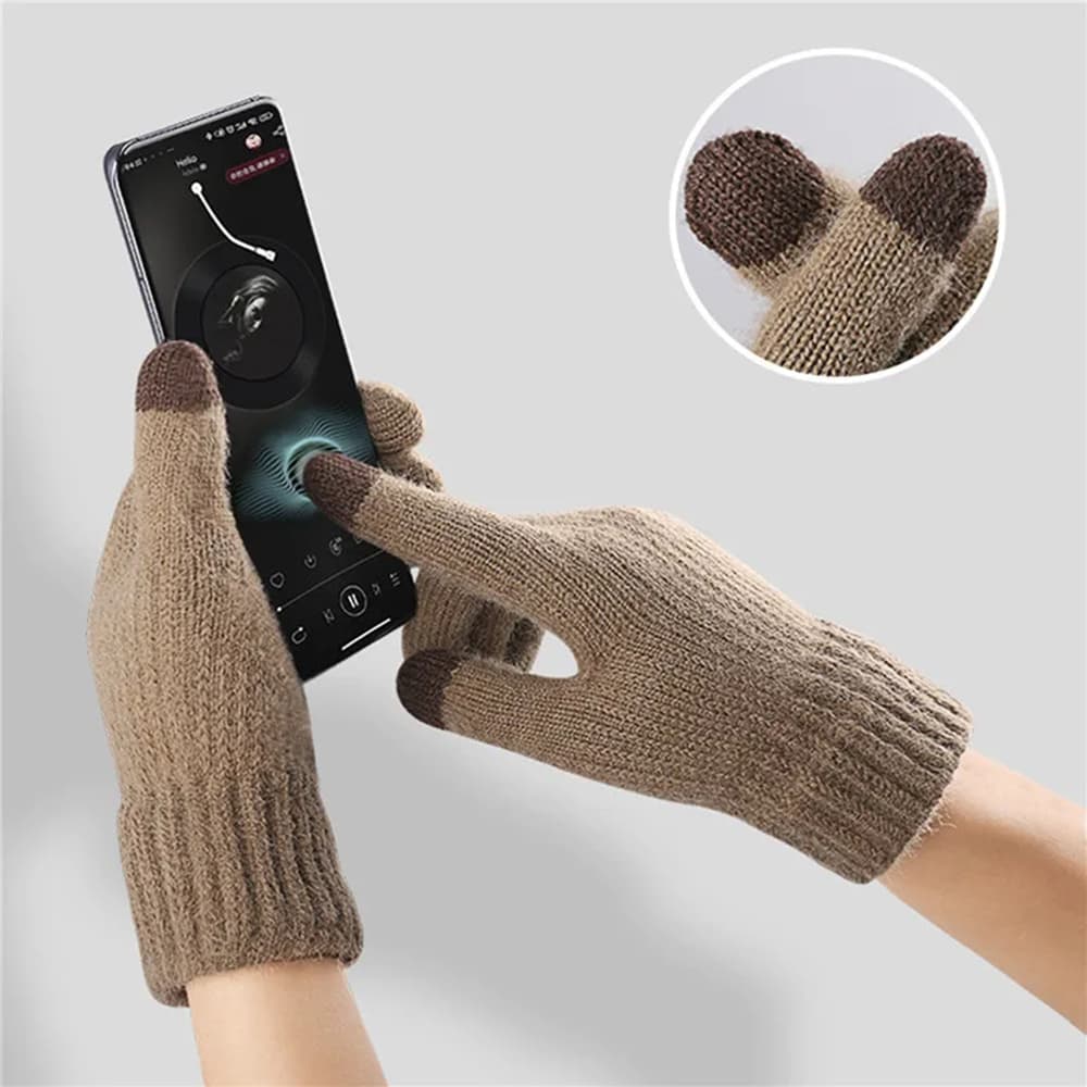 Iwarm rukavice ST0016 z alpaka vlny velikost 22cm kávové - náhled 5