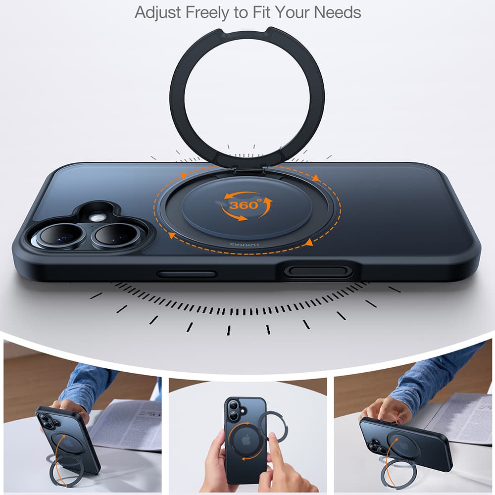 Torras Ostand Pro MagSafe Series iPhone 16 Plus černá - náhled 5