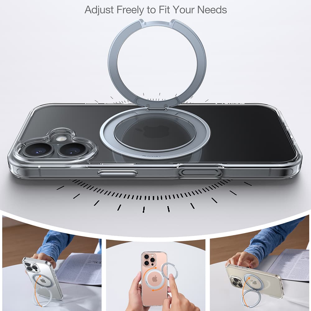 Torras Ostand Pro MagSafe Series iPhone 16 průhledný - náhled 5