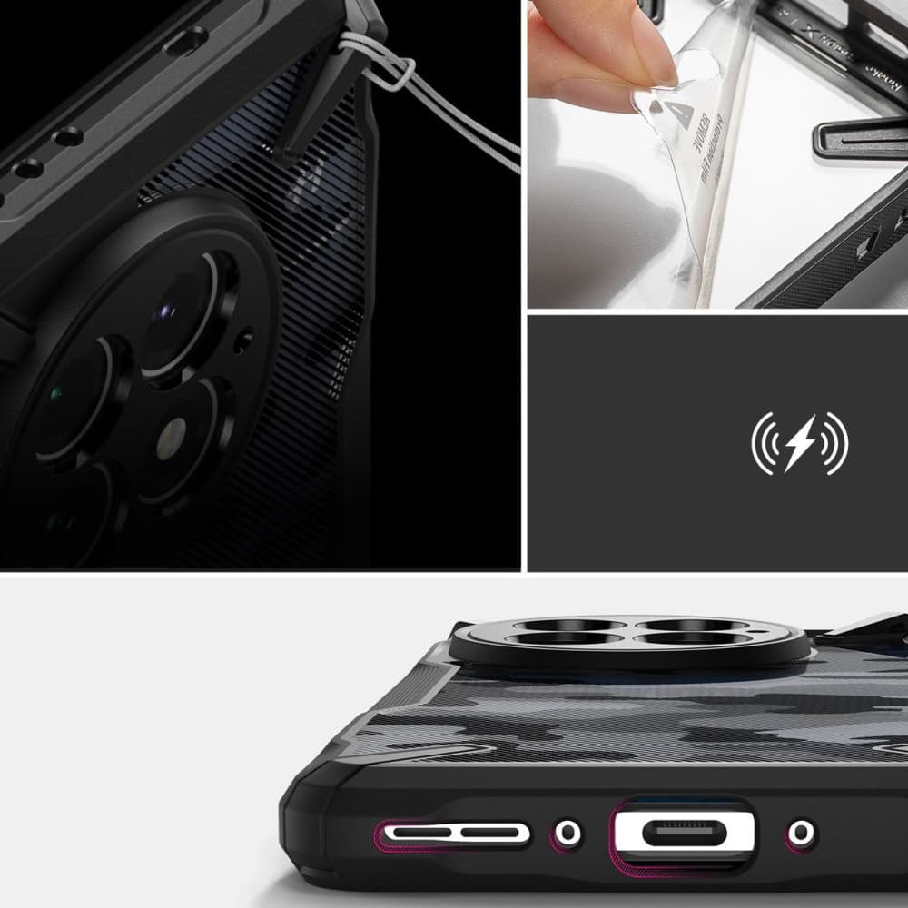 Ringke Fusion X Design OnePlus 13 maskáčová černá - náhled 5