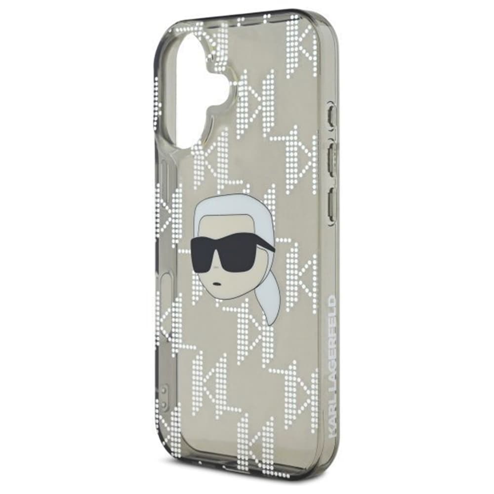 Karl Lagerfeld IML Luxury Electroplated iPhone 16 Karl Head růžová - náhled 5