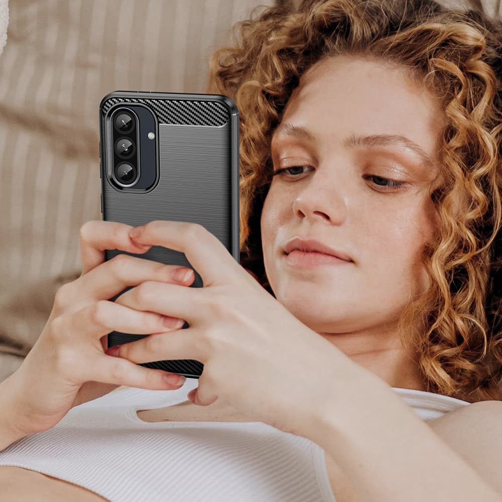 Techsuit Carbon Silicone pro Samsung Galaxy A26 5G modrý - náhled 5