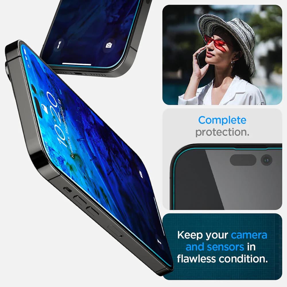 Spigen Glas.tR EZ-FIT iPhone 14 Pro Max 2 kusy Průhledné - náhled 5