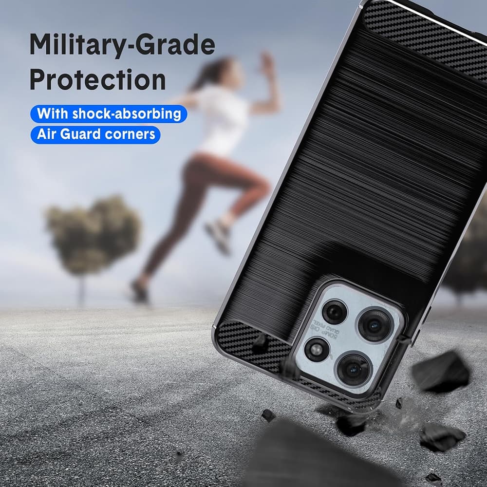 Techsuit Carbon Silicone pro Motorola Moto G15 G15 Power černý - náhled 5