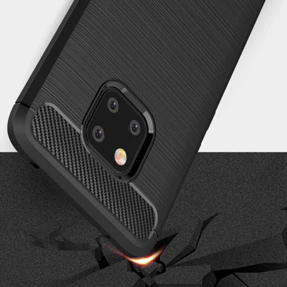 Techsuit Carbon Silicone pro Huawei Mate 20 Pro černá - náhled 5