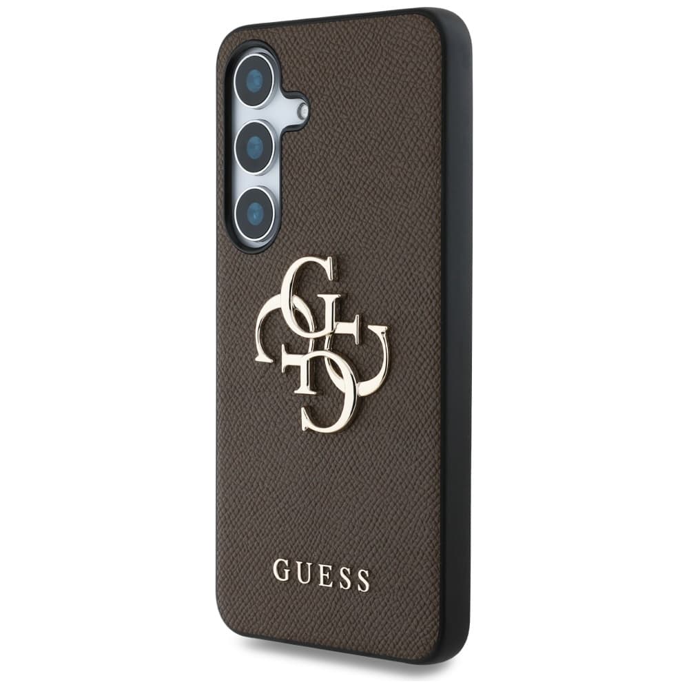 Guess Hardcase 4G Grained Big and Classic Logo pro Samsung Galaxy S25 hnědý - náhled 5