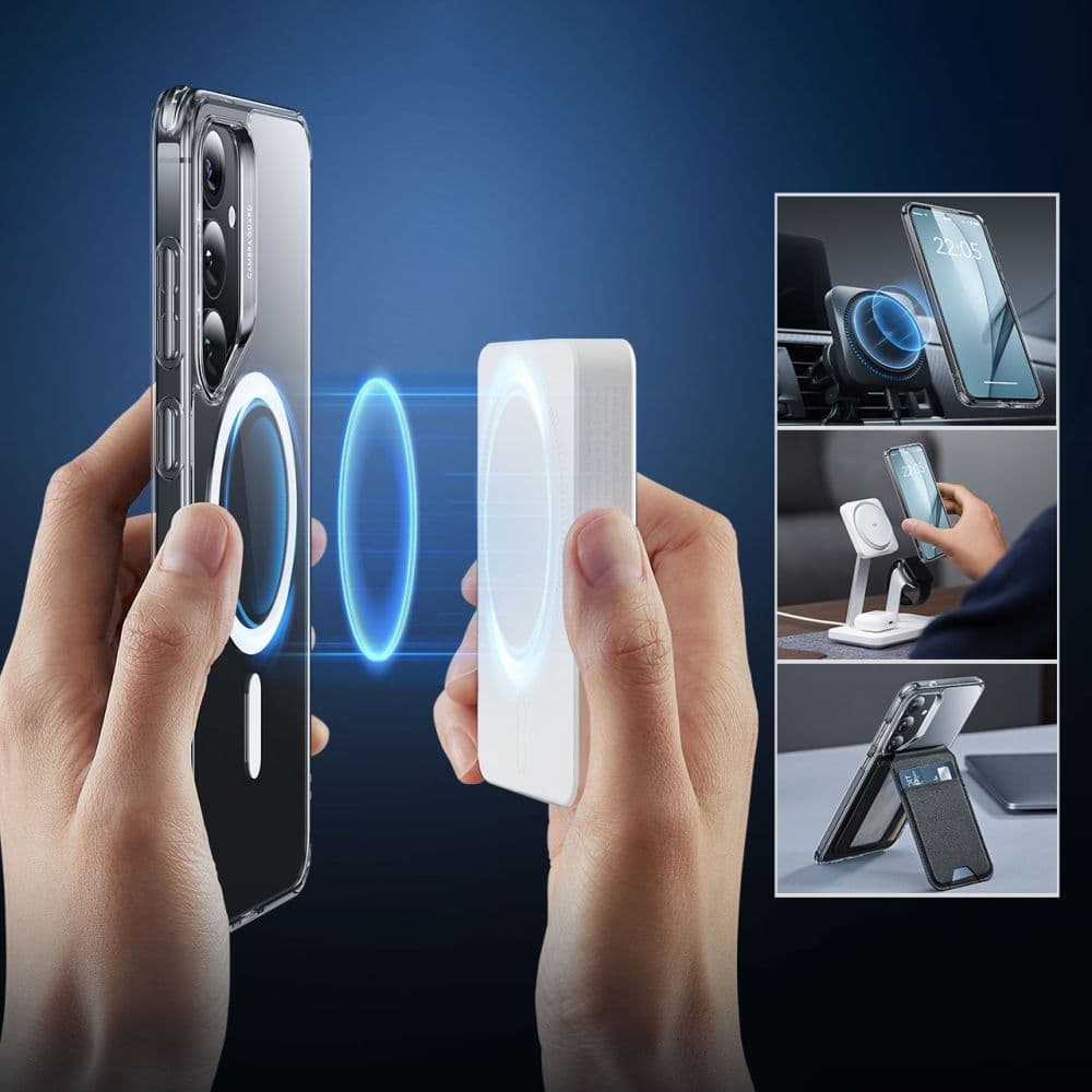 ESR Classic Hybrid HaloLock pro Samsung Galaxy S25 Plus průhledný - náhled 5