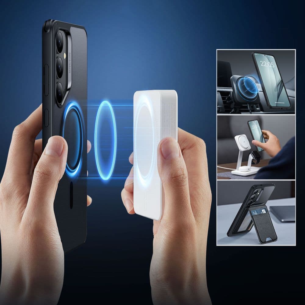 ESR Classic Hybrid HaloLock pro Samsung Galaxy S25 Plus v matné černé - náhled 5