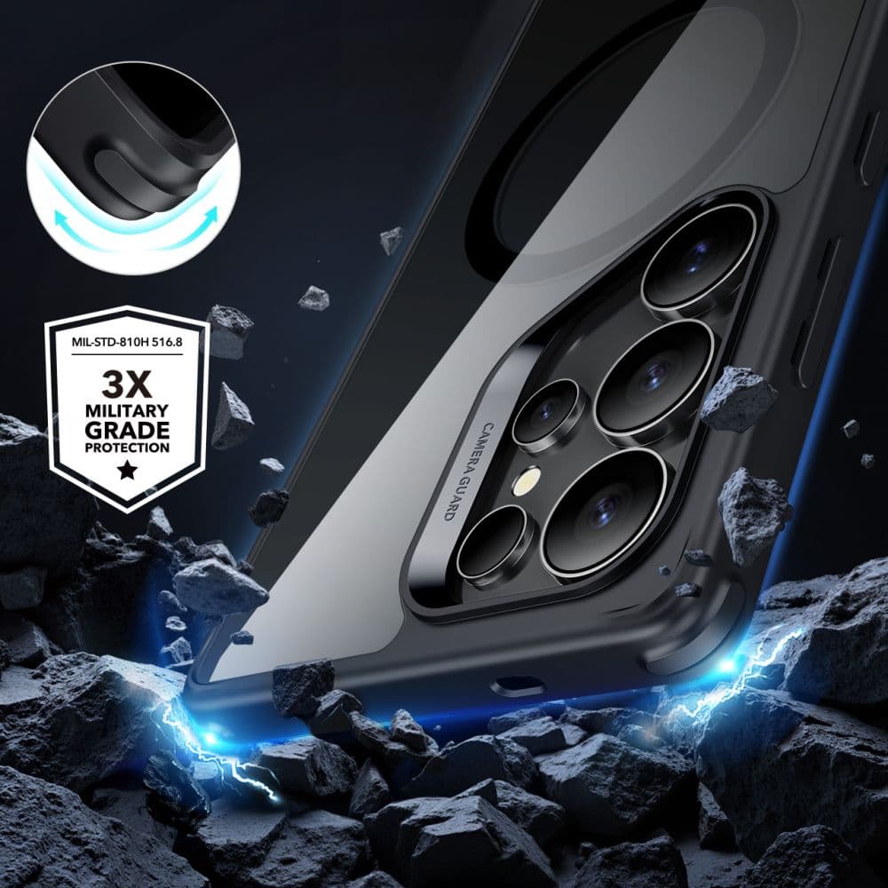 ESR Classic Hybrid HaloLock pro Samsung Galaxy S25 Ultra černá průhledná - náhled 5