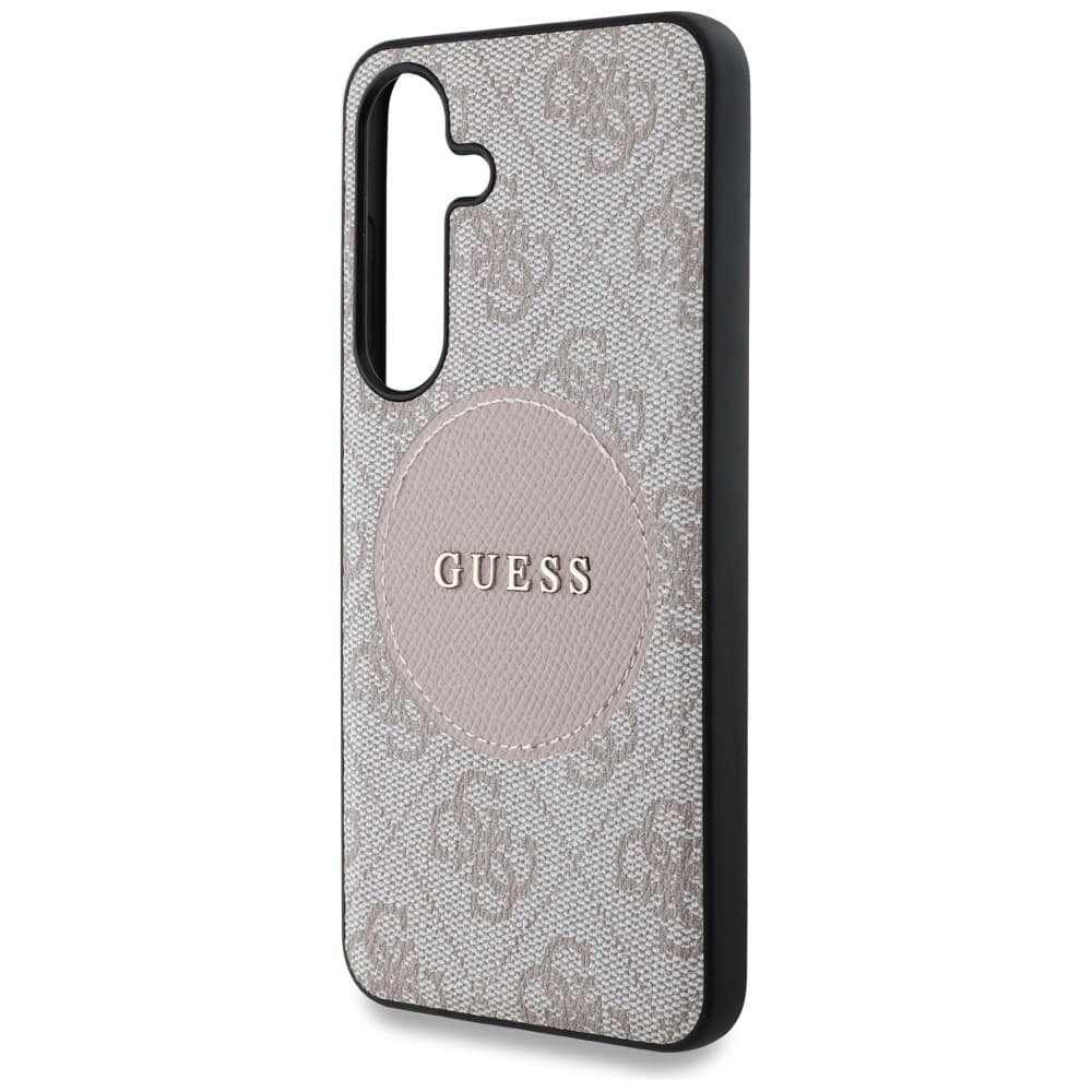 Guess 4G Circle Classic Logo MagSafe Samsung Galaxy S25 Plus růžová - náhled 5