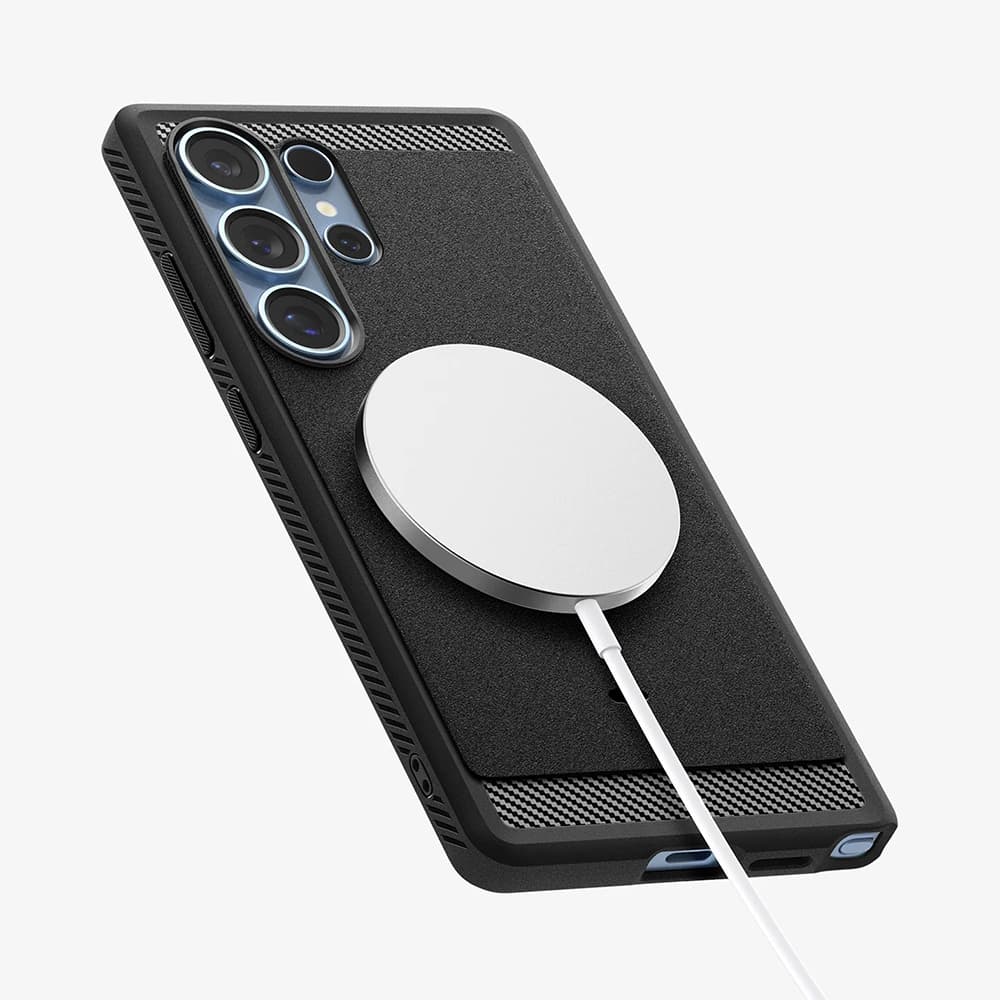 Spigen Rugged Armor MagSafe pro Samsung Galaxy S25 Ultra matná černá - náhled 5