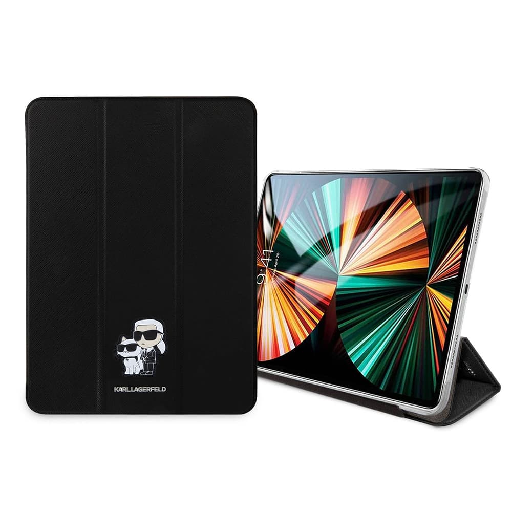 Karl Lagerfeld Saffiano Magnetic Karl &amp; Choupette pro iPad Pro 13 černá - náhled 5