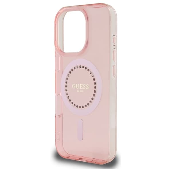 Guess IML Rhinestones MagSafe GUHMP16LPFTDTEP iPhone 16 Pro růžová - náhled 5