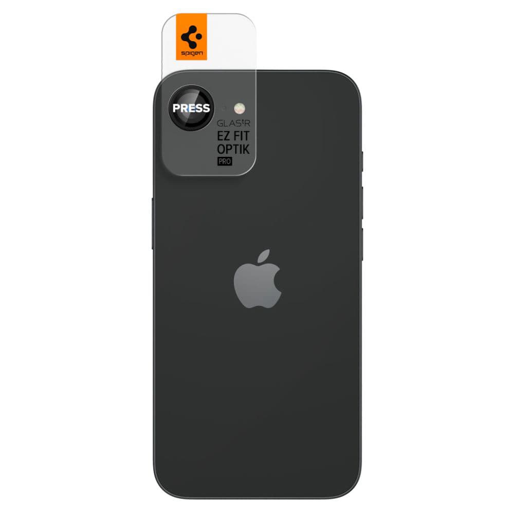 Spigen Optik.tR EZ Fit Pro sklo na kameru (2 ks) iPhone 16e černá - náhled 5