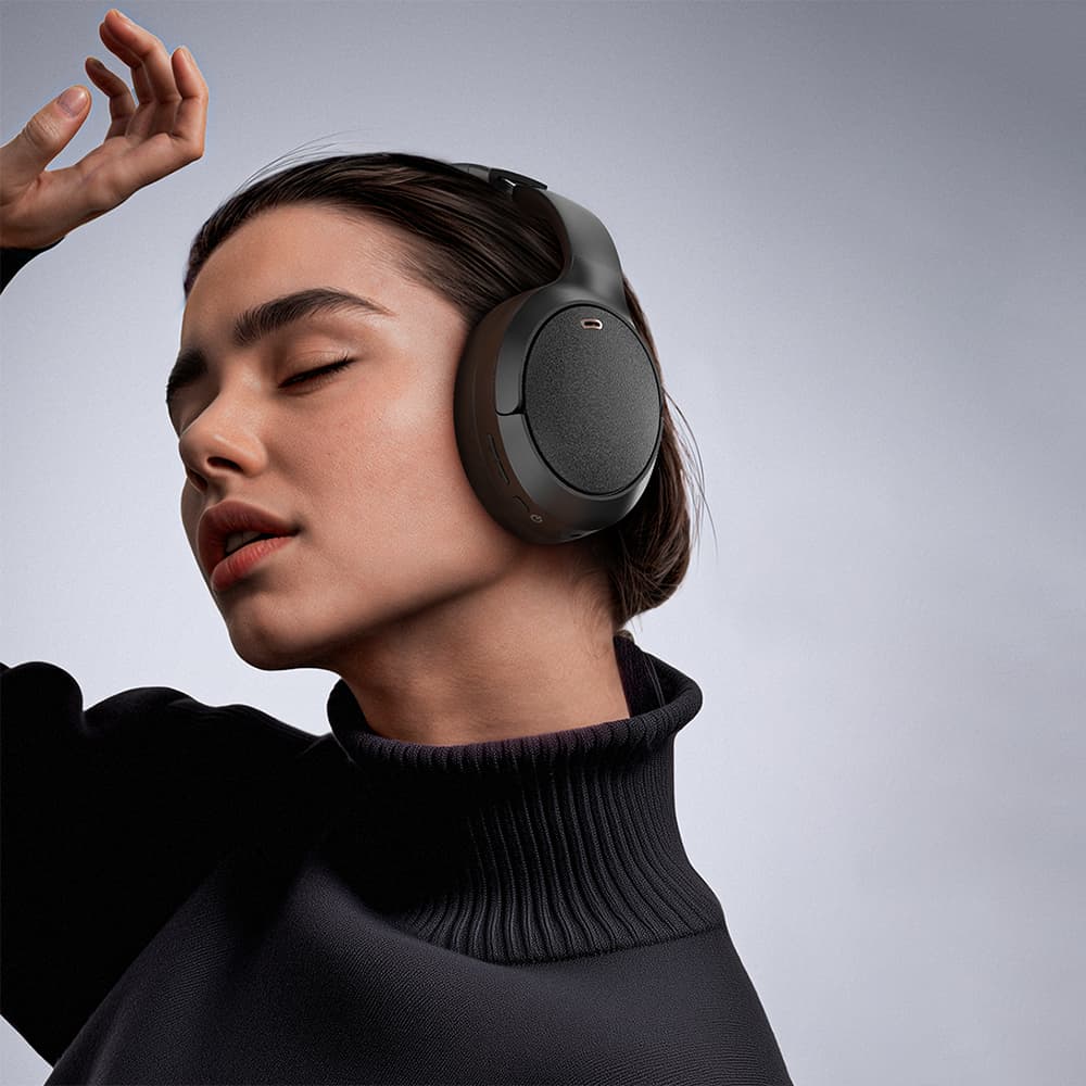 Acefast Wireless Headset H6 Type-C Bluetooth 5.3 aktivní potlačení hluku IPX4 500mAh Hi-Fi zvuk černá - náhled 5