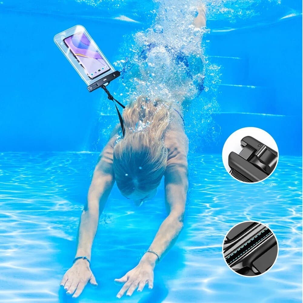 ESR Vodotěsné pouzdro IPX8 pro telefon 6.5" Černá - náhled 5