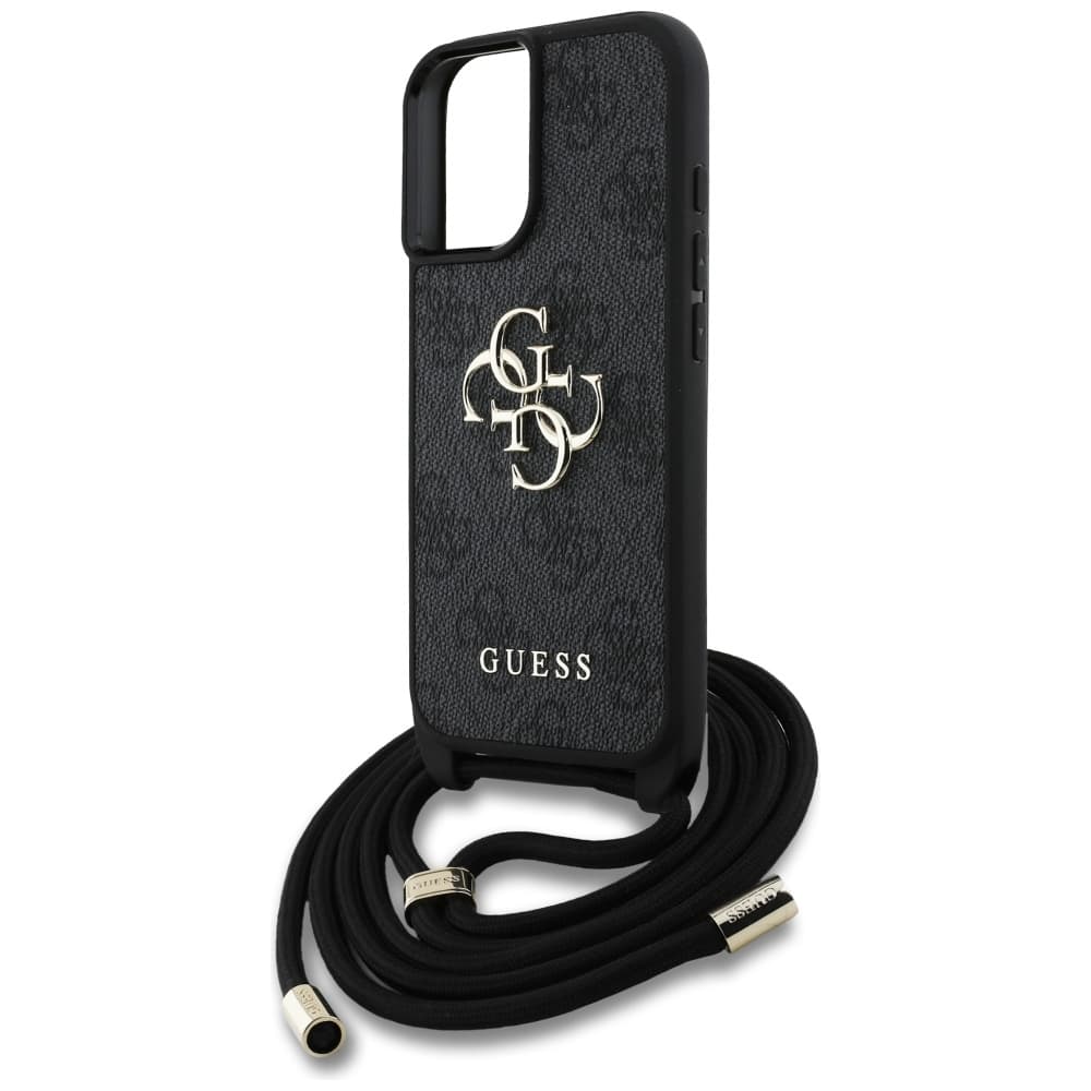 Guess Hardcase 4G Big Logo s popruhem iPhone 16 Plus černá - náhled 5