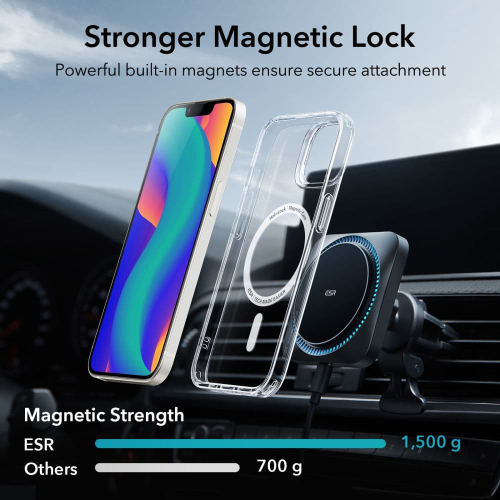 ESR Classic Hybrid HaloLock iPhone 14 iPhone 13 Průhledný - náhled 5