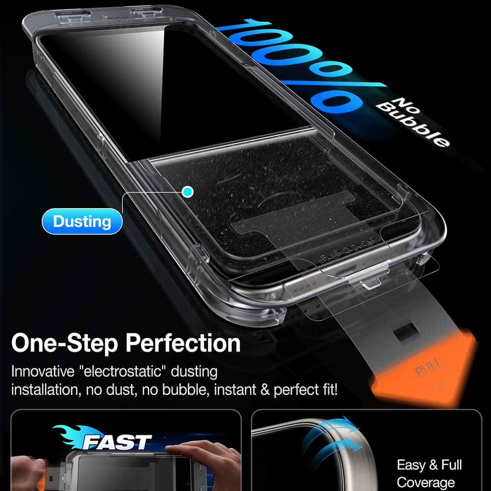 Torras GlassGo Install Master Privacy pro iPhone 16 černá - náhled 5