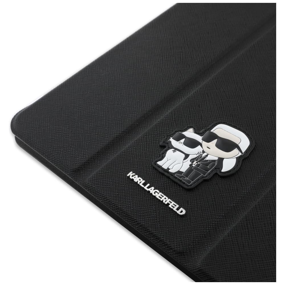 Karl Lagerfeld Saffiano Magnetic Karl &amp; Choupette iPad Air 13 2024/2025 černá - náhled 5