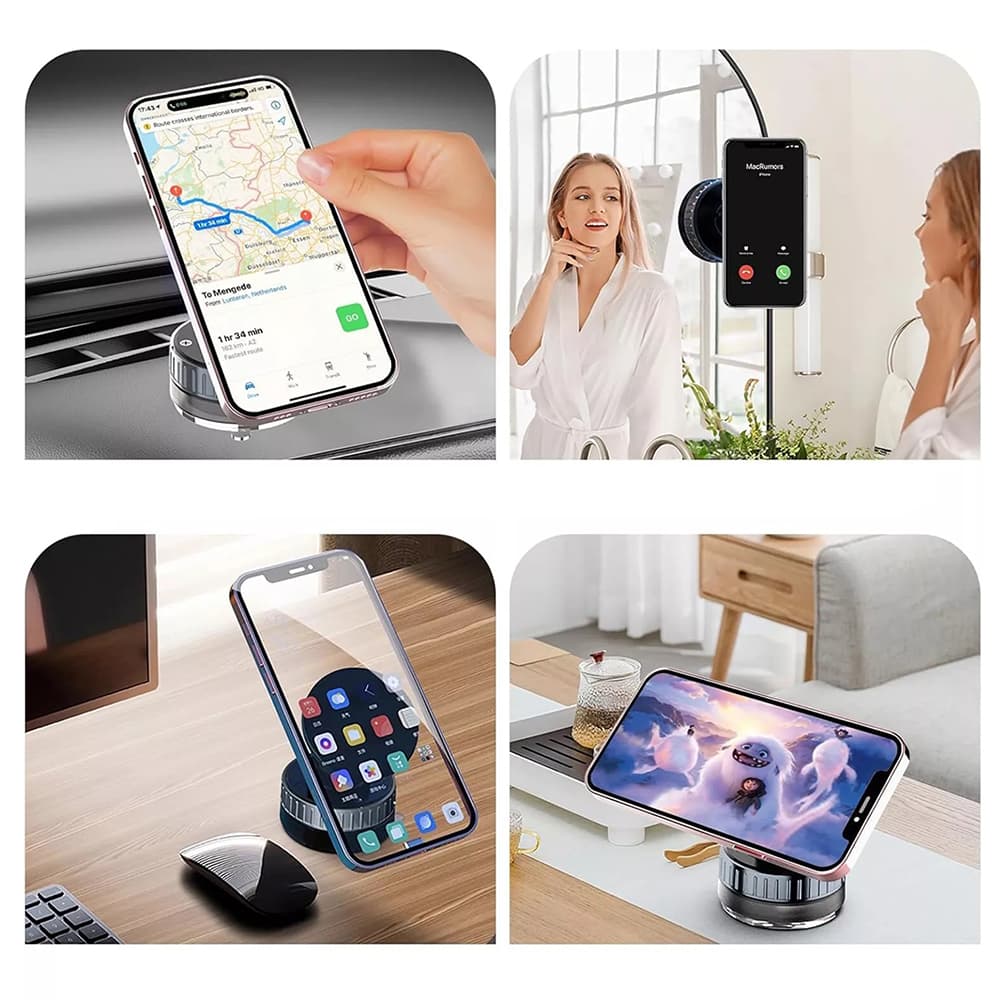 Techsuit Premium držák do auta s bezdrátovým nabíjením HOLD253 černý - náhled 5