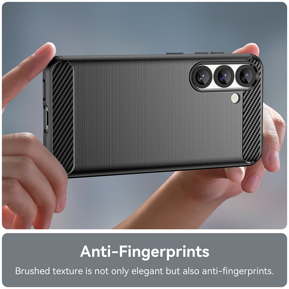 Techsuit Carbon Silicone pro Samsung Galaxy S25 Edge černý - náhled 5
