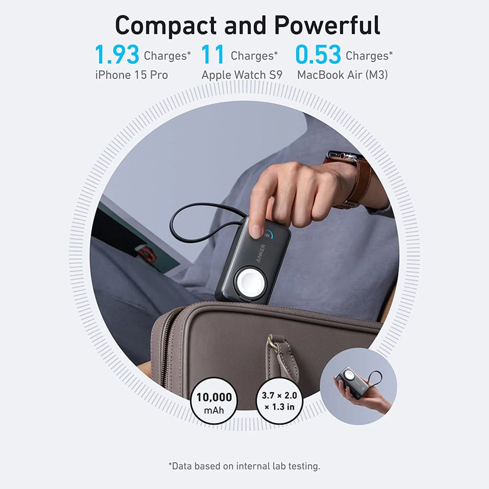 Anker Power Bank MagGo A1657H11 pro Apple Watch Rychlé nabíjení 10000mAh Černá - náhled 5