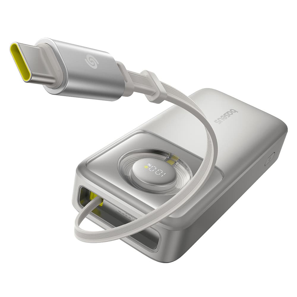 Baseus Power Bank Free2Pull s USB-C kabelem 20000mAh 65W šedá - náhled 5