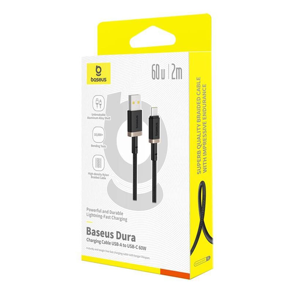 Baseus Data Cable Dura Series USB na Type-C Rychlé nabíjení 60W 2m Zlatá Černá - náhled 5