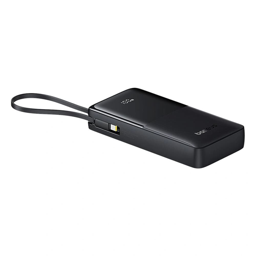 Baseus Power Bank Bipow 2 s vestavěným USB-C kabelem 20000mAh 20W černá - náhled 5