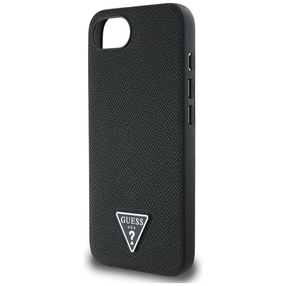 Guess Grained PU Triangle Logo MagSafe GUHMPSE4PGTSPSK iPhone 16e černý - náhled 5