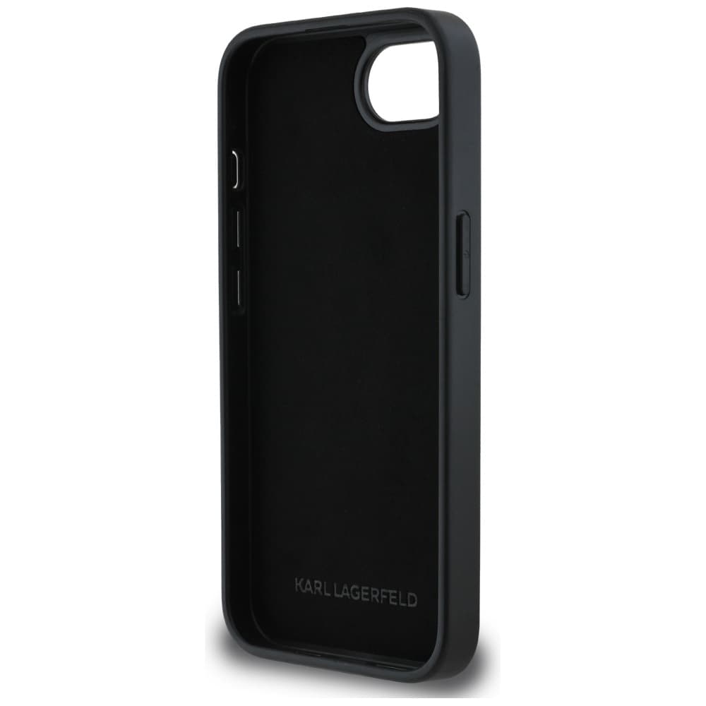 Karl Lagerfeld Hardcase Glitter iPhone 16e Karl&amp;Choupette Head Black - náhled 5